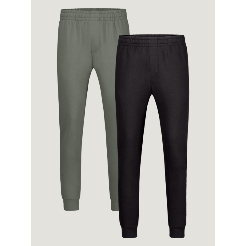 Black + Mercury Green Fleece Sweatpants Foundation 2-Pack Small