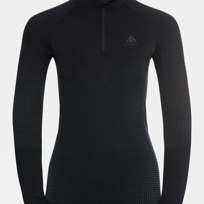 Odlo Womens Performance Warm Eco Half Zip Base Layer Top