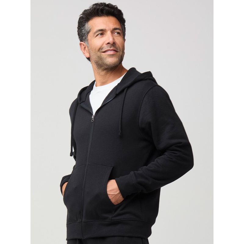 Black Zip-Up Hoodie Small
