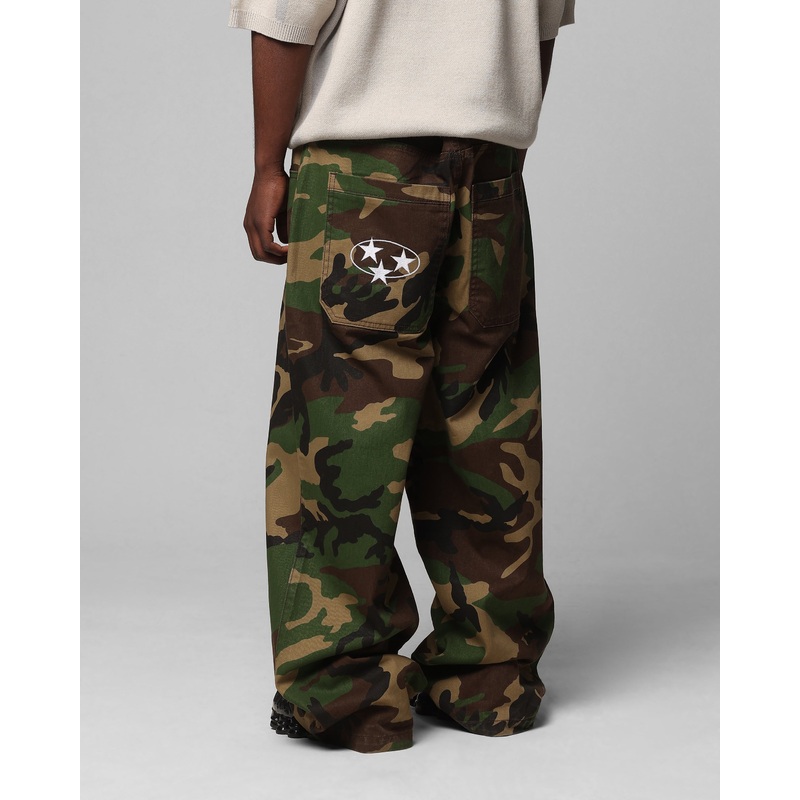 Loiter Collateral Baggy Jeans Woodland Camo 28
