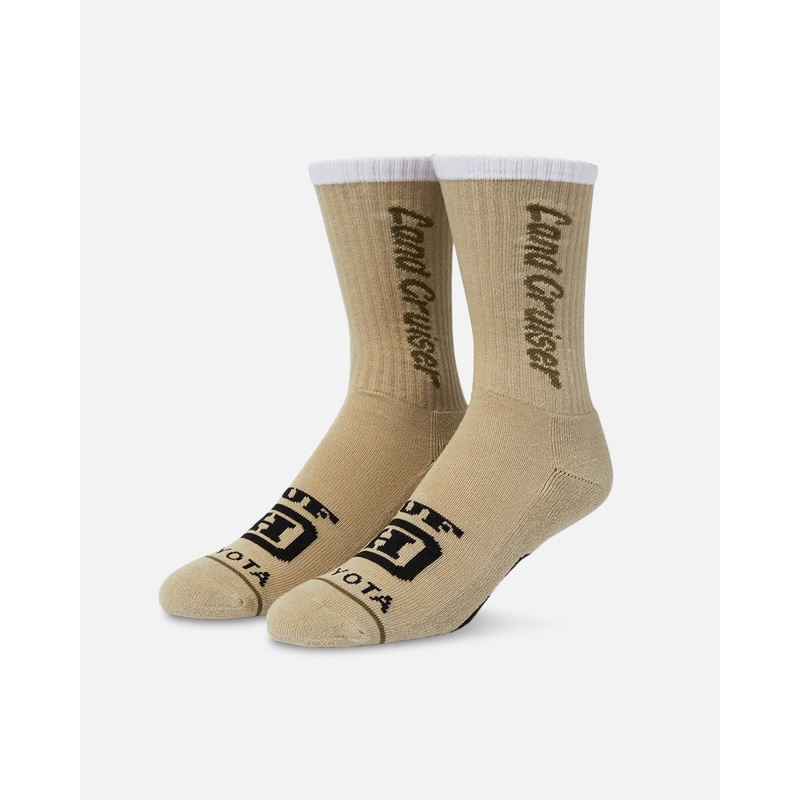 Huf X Toyota Land Cruiser Crew Socks Khaki ONE