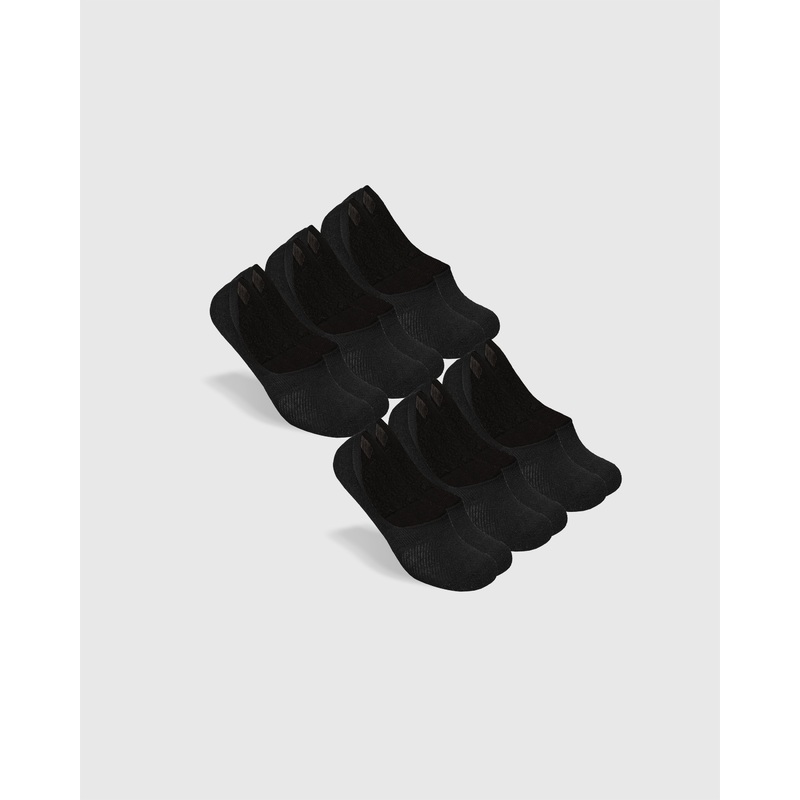 Black Never Show Socks 6-Pack M