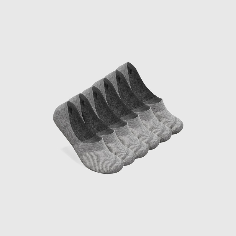 Heather Gray Never Show Socks 3-Pack M