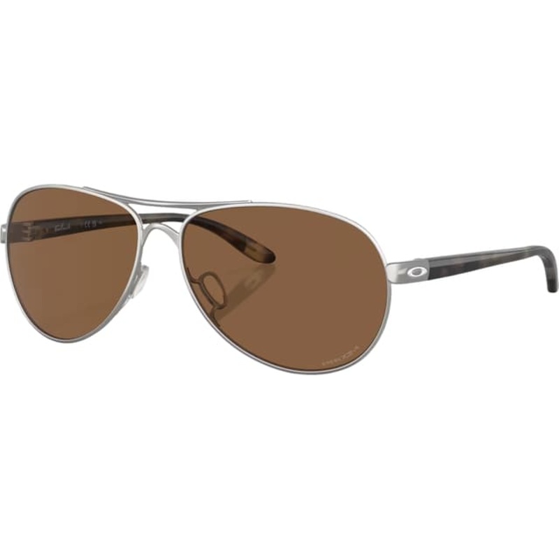 Oakley Feedback Sunglasses – Satin Chrome – Prizm Bronze Lens – Women’s