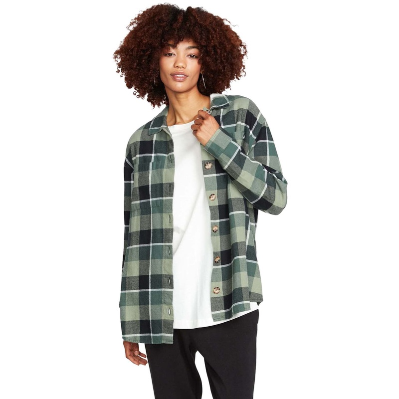 Volcom Oversize Me Long Sleeve Flannel Shirt – Women’s