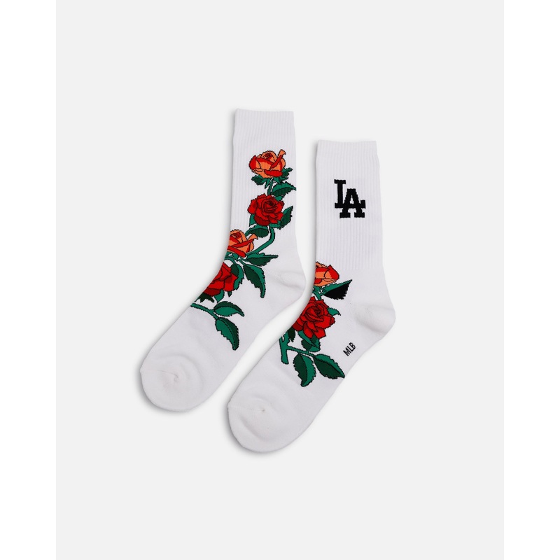 Pro Compression Los Angeles Dodgers Rose Crew Sock White ONE