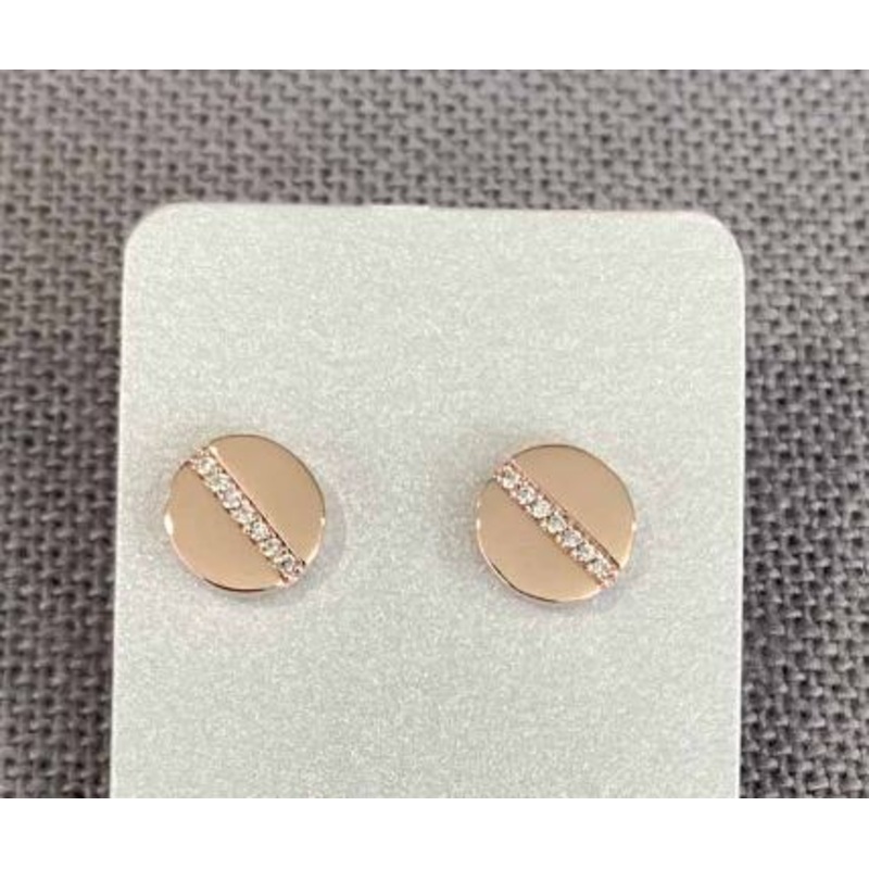 Nail Head Stud Earrings Rose Gold