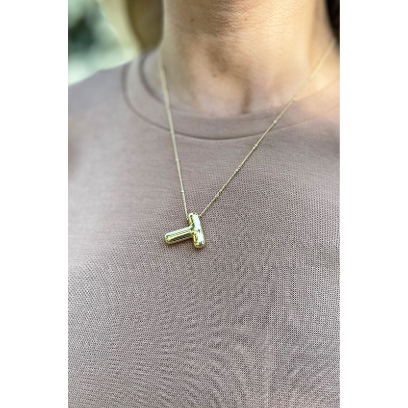 Balloon 16″ Letter Necklace Gold A