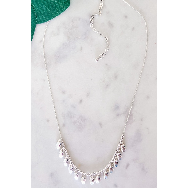 Beaded Dangle Necklace Gold