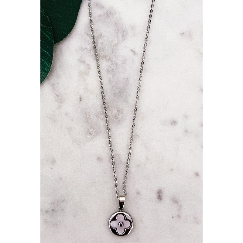 Stainless Steel Clover Dainty Necklace Gold