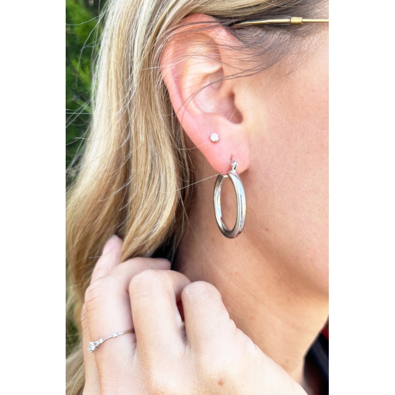 Aluminum Hoop Earrings Gold