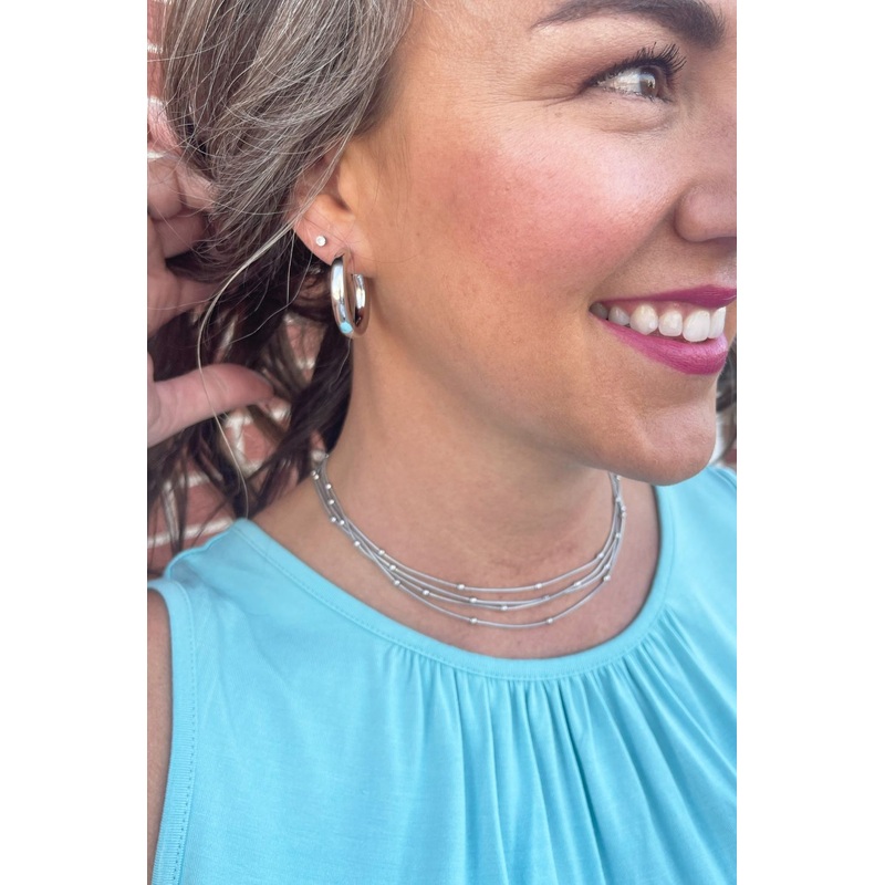 Multi-Layer Ball Chain Necklace Gold