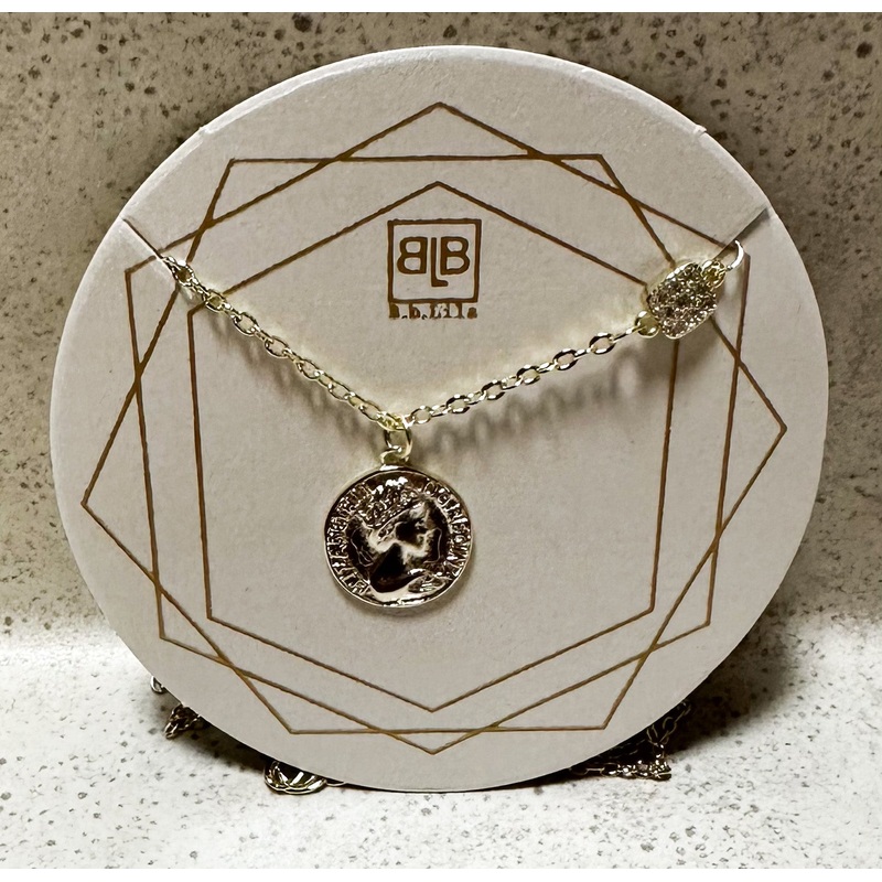 Princess Coin 16″ Necklace Gold