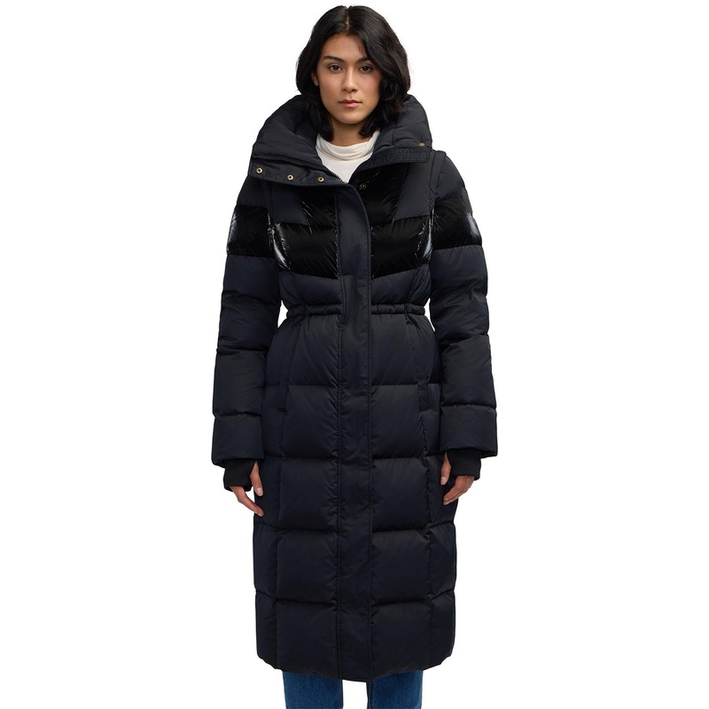 Scotch & Soda Kaatye Quilted Maxi Puffer Jacket with Oversized Collar – Women’s